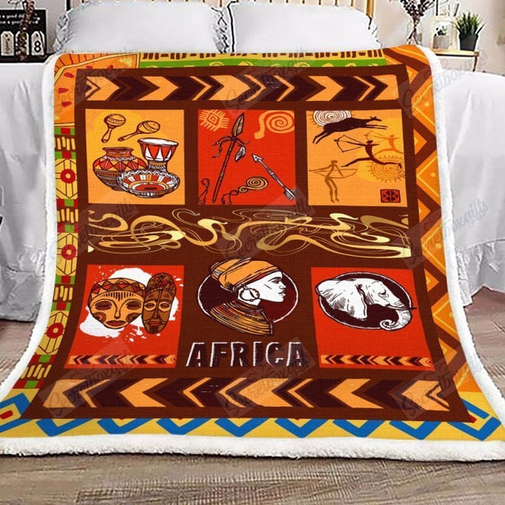 African Traditional Life Fleece Blanket