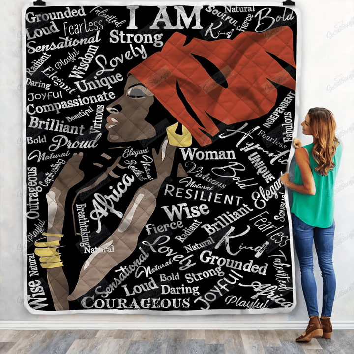 Wise Fierce And Compassionate African Girl Fleece Blanket