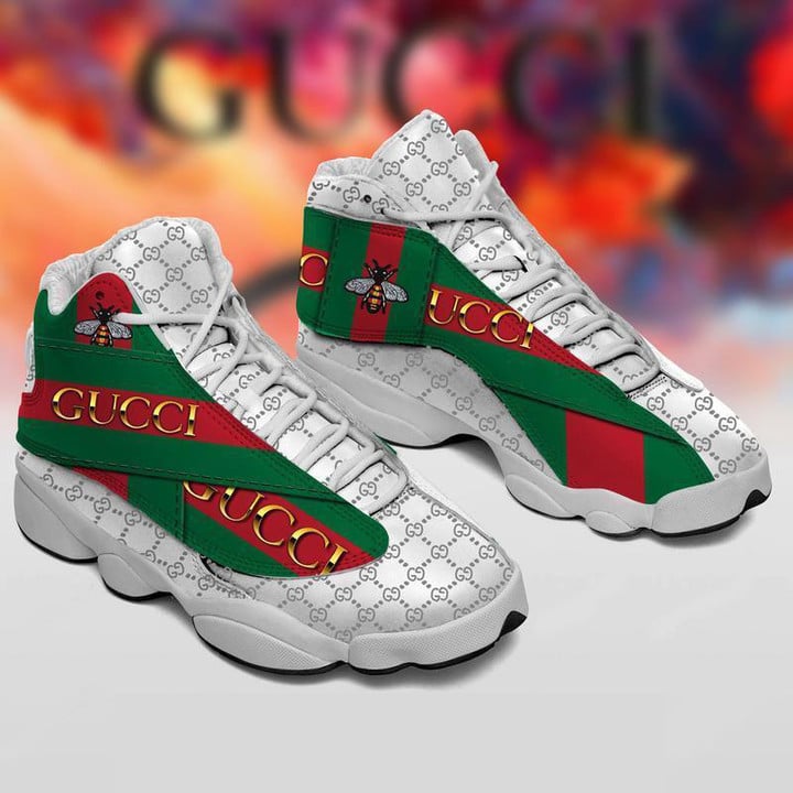 Best Gucci Stripe Color Bee Air Jordan 13 Sneakers Sport Shoes Gucci Gifts For Men Women