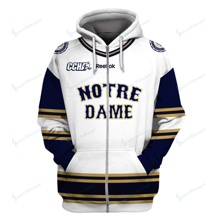 Notre Dame Fighting Irish Limited Edition All Over Print Hoodie Sweatshirt Zip Hoodie T shirt Unisex 850