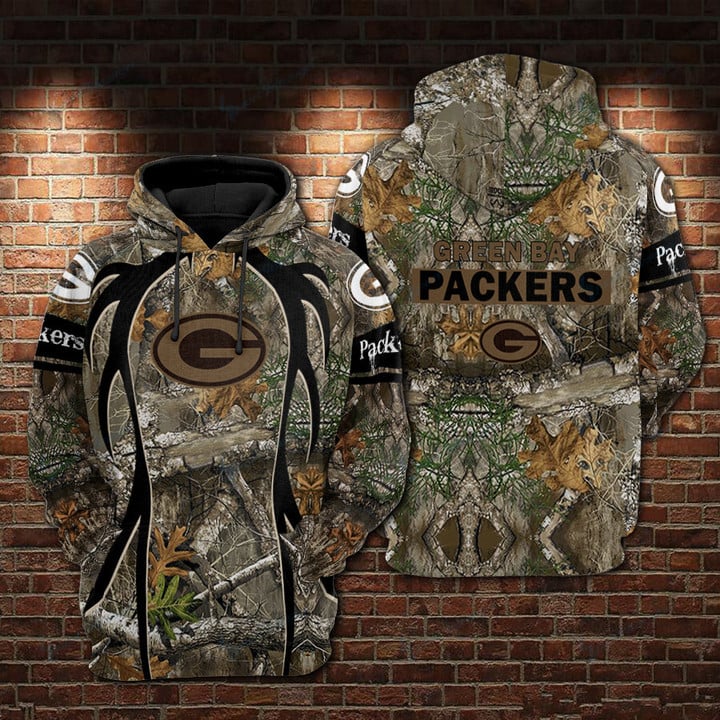 Green Bay Packers Realtree Hunting Camo Limited Hoodie S575