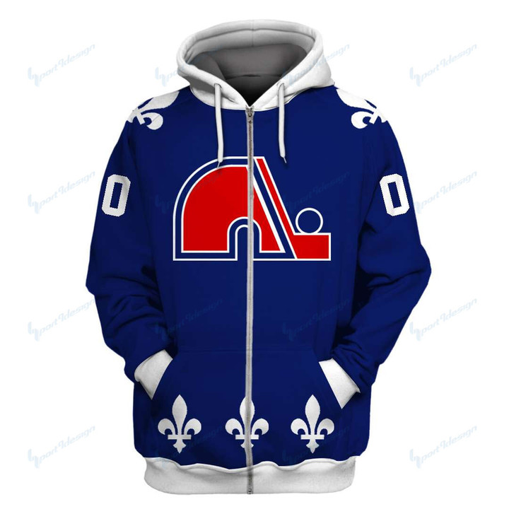 Quebec Nordiques Limited Edition All Over Print Hoodie Sweatshirt Zip Hoodie T shirt Unisex 843