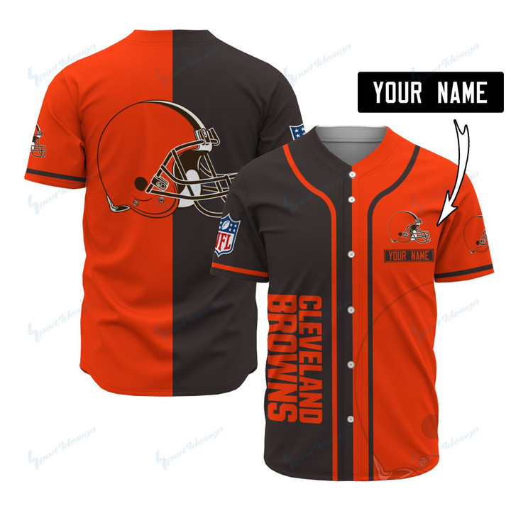Cleveland Browns Personalized Baseball Jersey 525