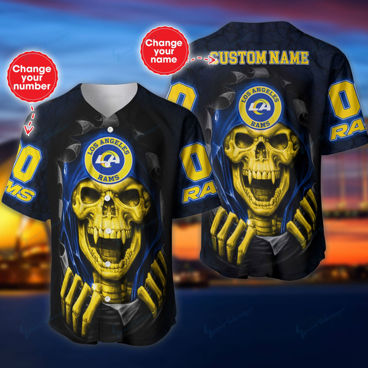 Los Angeles Rams Personalized Baseball Jersey 565