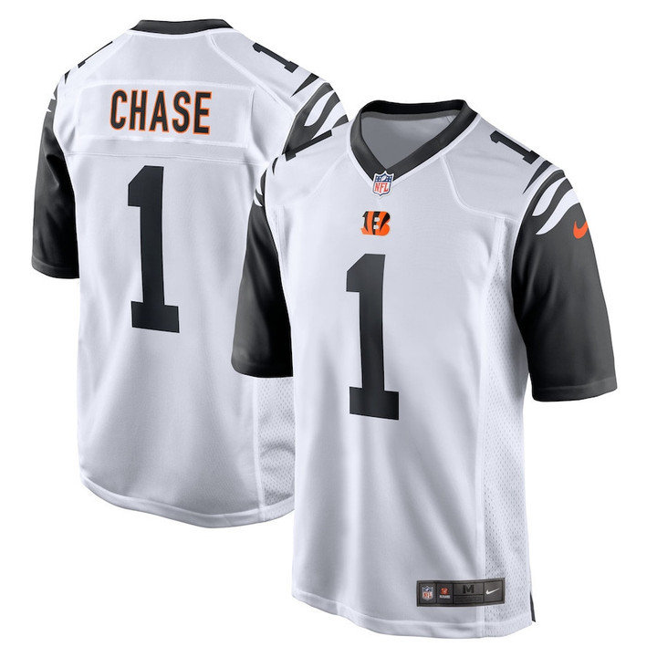 Ja'Marr Chase #1 Cincinnati Bengals Alternate Game Player Jersey - White