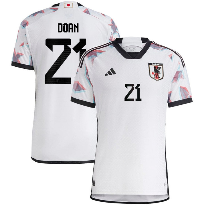 Japan National Team 2022/23 Qatar World Cup Doan Ritsu #21 Away Men Jersey - White