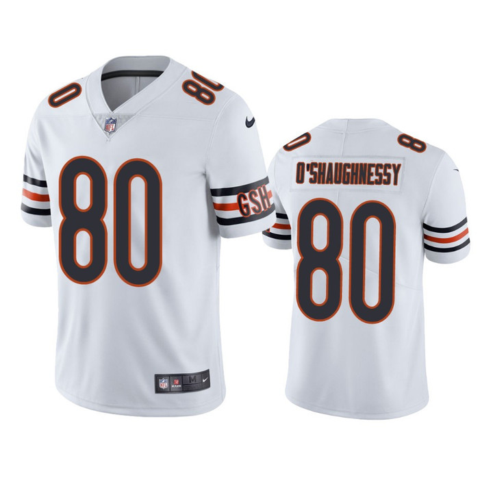 James O'Shaughnessy #80 Chicago Bears White Vapor Limited Jersey