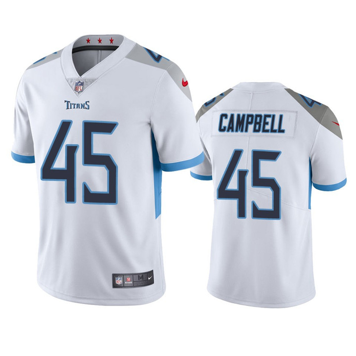 Tennessee Titans Chance Campbell #45 White Vapor Limited Jersey