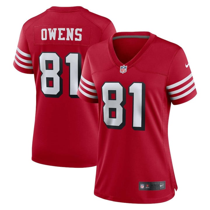 Terrell Owens San Francisco 49ers Women's Alternate Game Jersey - Scarlet
