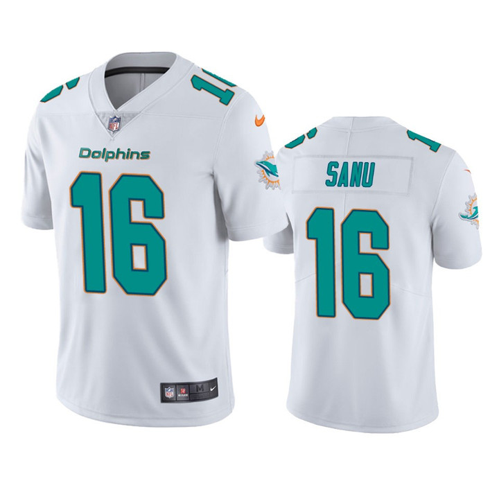 Miami Dolphins Mohamed Sanu #16 White Vapor Limited Jersey