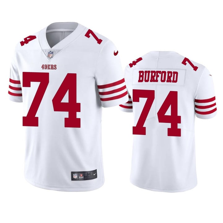 San Francisco 49ers Spencer Burford #74 White Vapor Limited Jersey