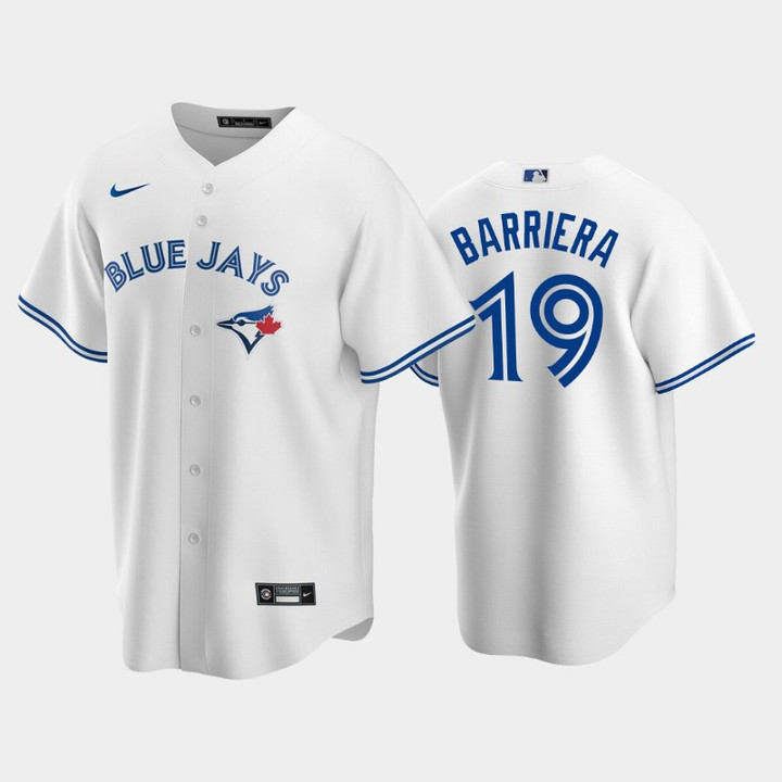 2022 Draft Toronto Blue Jays Brandon Barriera #19 White Home Jersey