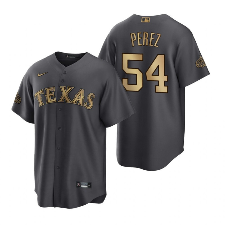 Texas Rangers Martin Perez Charcoal 2022 All-Star Game Jersey