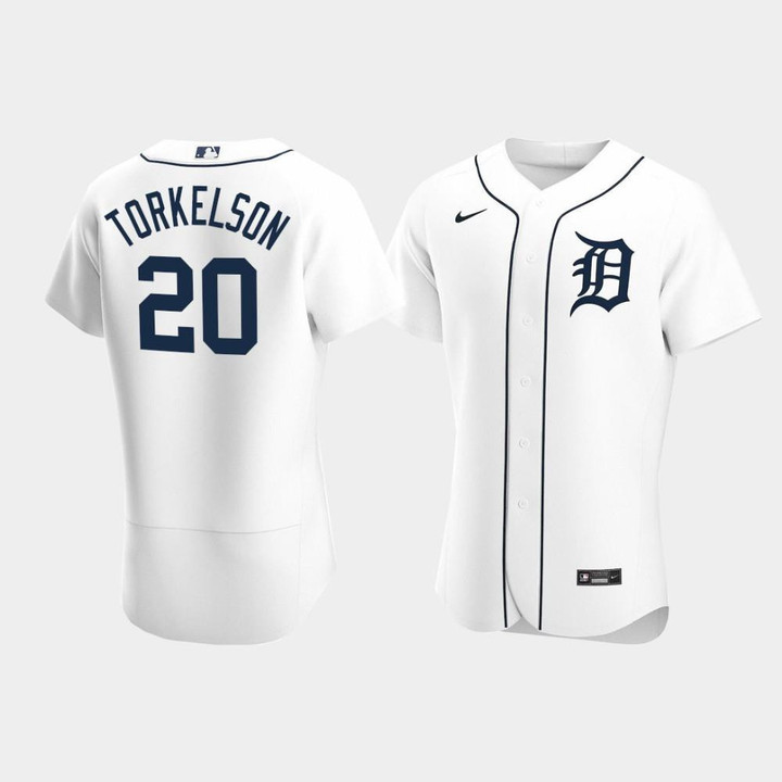 Men's Detroit Tigers #20 Spencer Torkelson White Home Jersey Jersey