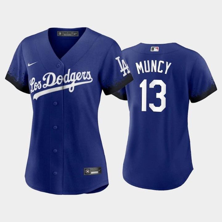 2021 City Connect Dodgers #13 Max Muncy Royal Women's Jersey Jersey