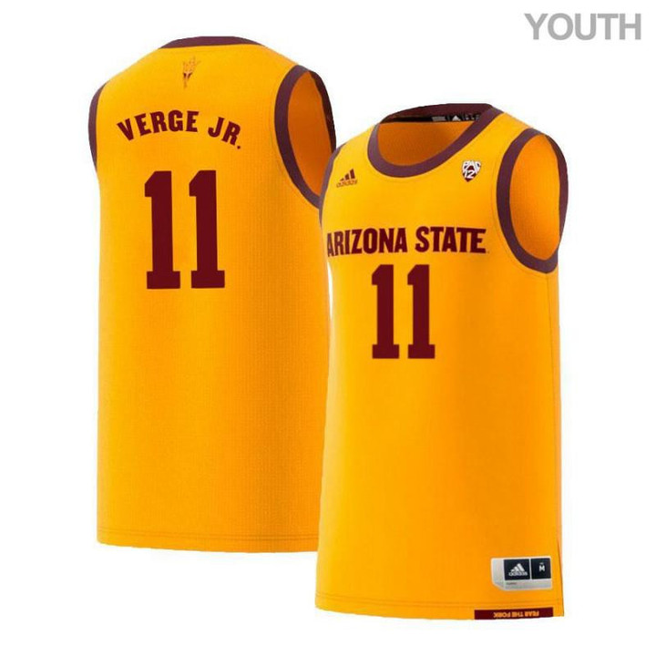 Youth #11 Alonzo Verge Jr Yellow Retro Arizona State Sun Devils Basketball Jersey