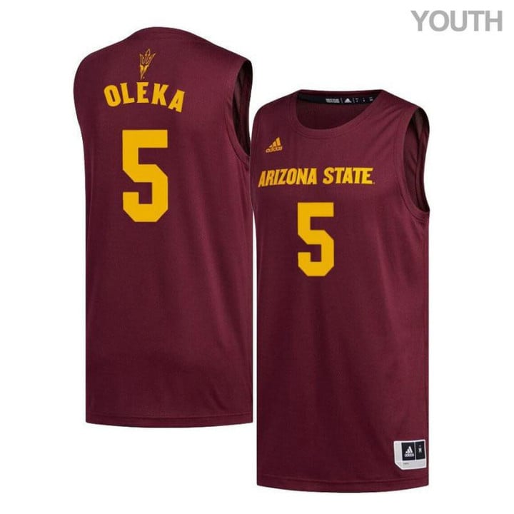 Youth #5 Obinna Oleka Maroon Arizona State Sun Devils Basketball Jersey