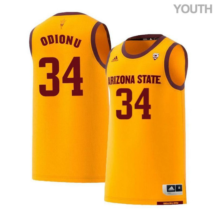 Youth #34 Chris Odionu Yellow Retro Arizona State Sun Devils Basketball Jersey