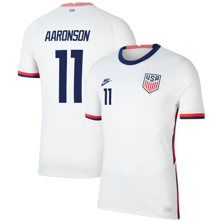 USA National Team 2022 Qatar World Cup Brenden Aaronson #11 White Home Men Jersey