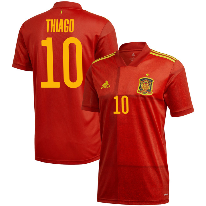 Spain National Team 2022 Qatar World Cup Thiago Alcantara #10 Red Home Men Jersey