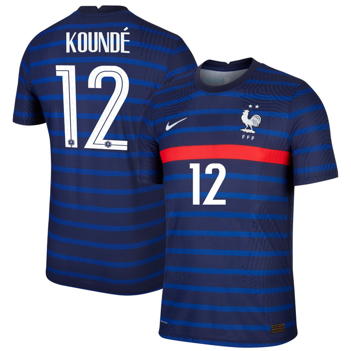 France National Team 2022 Qatar World Cup Jules Kounde #12 Black Home Men Jersey