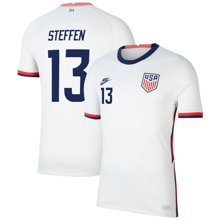 USA National Team 2022 Qatar World Cup Zack Steffen #13 White Home Men Jersey