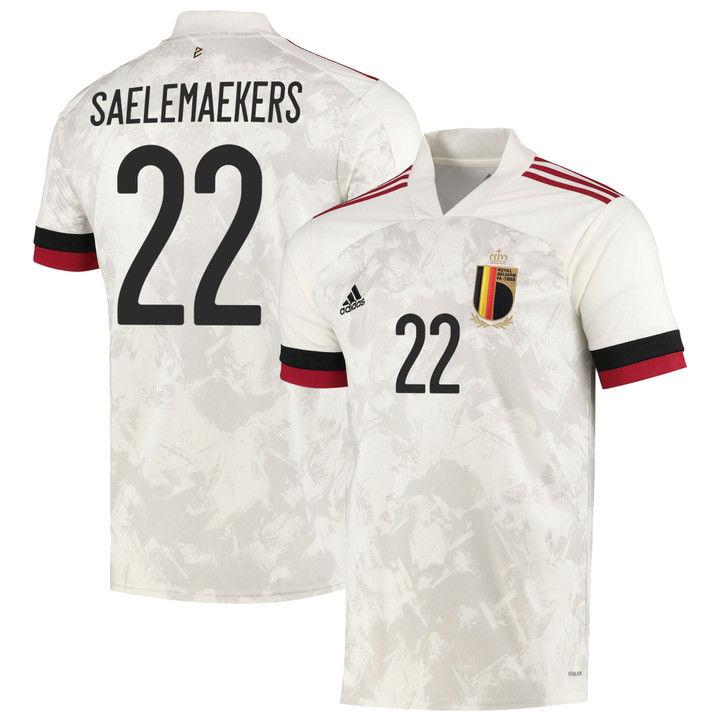 Belgium National Team 2022 Qatar World Cup Alexis Saelemaekers #22 White Away Men Jersey