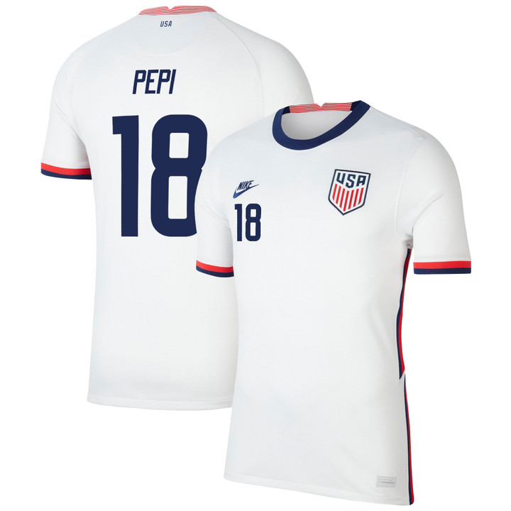 USA National Team 2022 Qatar World Cup Ricardo Pepi #18 White Home Men Jersey