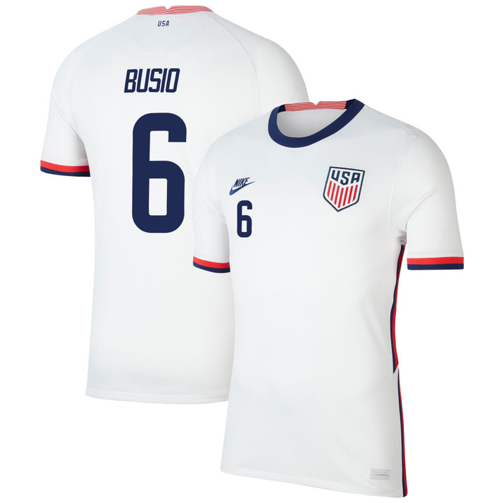 USA National Team 2022 Qatar World Cup Gianluca Busio #6 White Home Men Jersey