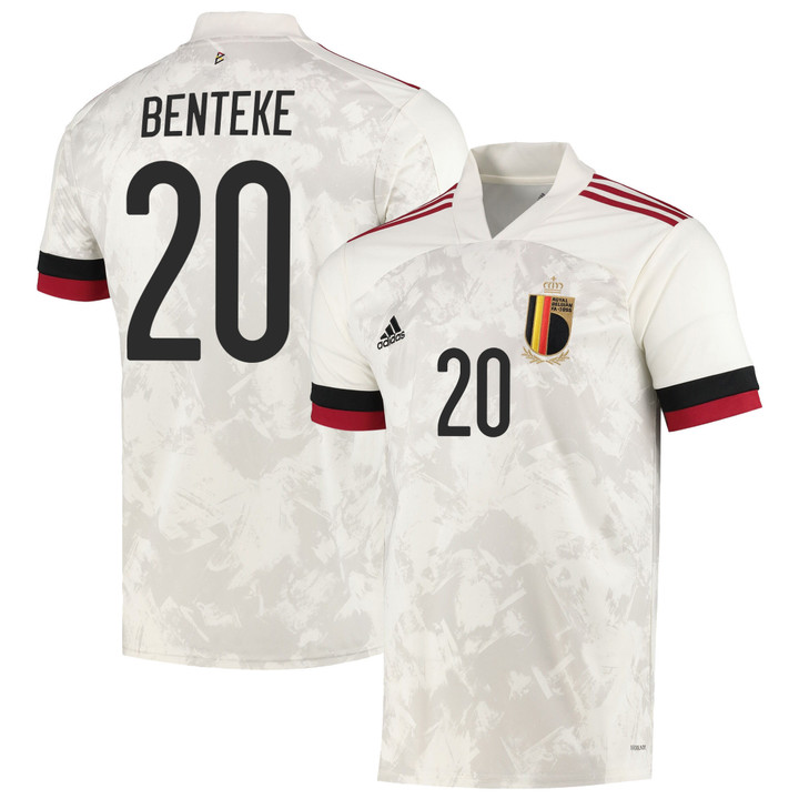 Belgium National Team 2022 Qatar World Cup Christian Benteke #20 White Away Men Jersey