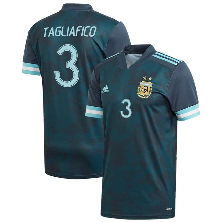 Argentina National Team 2022 Qatar World Cup Nicolas Tagliafico #3 Teal Away Men Jersey