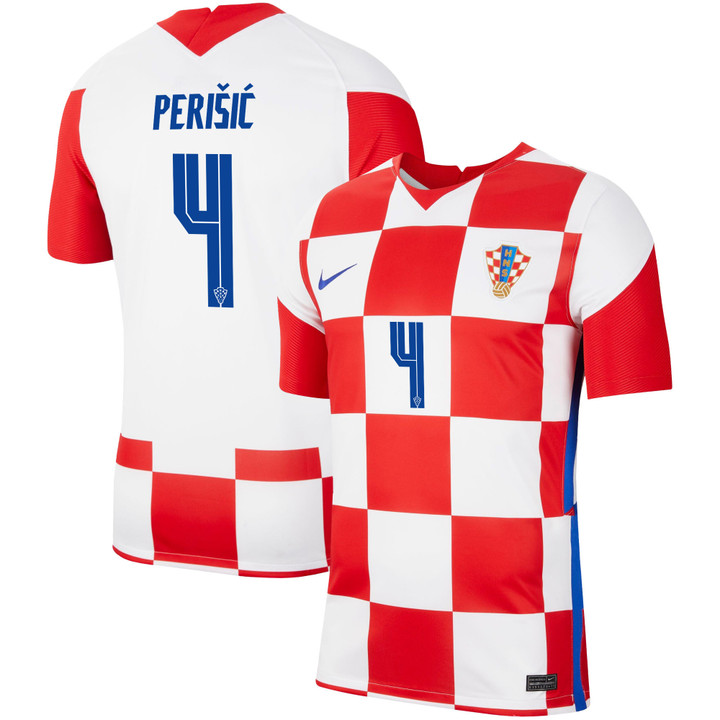 Croatia National Team 2022 Qatar World Cup Ivan Perisic #4 Red - White Home Men Jersey