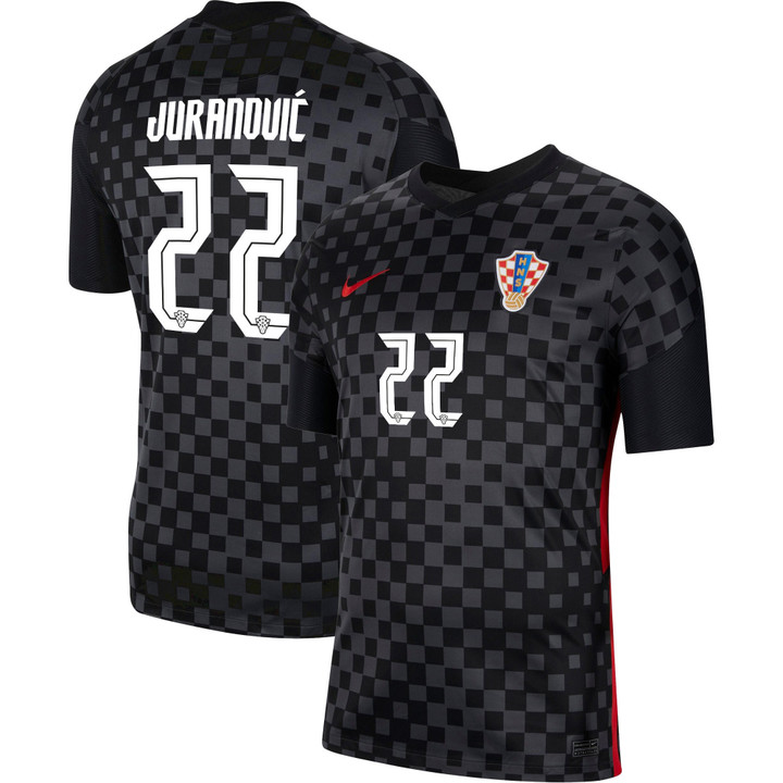 Croatia National Team 2022 Qatar World Cup Josip Juranovic #22 Black Away Men Jersey