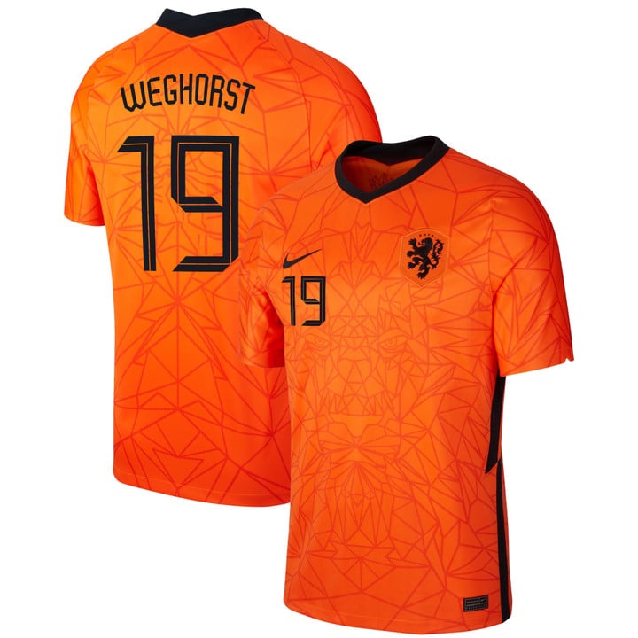 Netherlands National Team 2022 Qatar World Cup Wout Weghorst #19 Orange Home Men Jersey