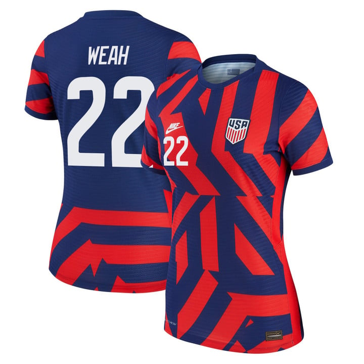 USA National Team 2022 Qatar World Cup Timothy Weah #22 Blue Away Women Jersey