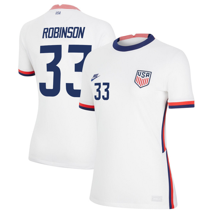 USA National Team 2022 Qatar World Cup Antonee Robinson #33 White Home Women Jersey