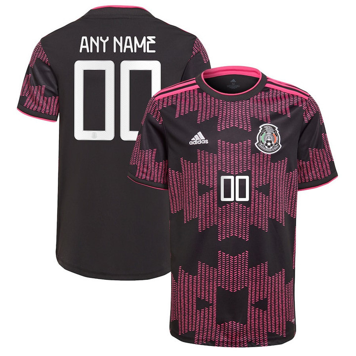 Mexico National Team 2022 Qatar World Cup Rosa Mexicano Custom Jersey - Black