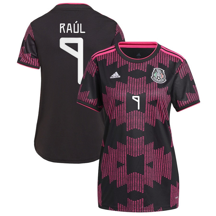 Raúl Jiménez #9 Mexico National Team 2022 Qatar World Cup Rosa Mexicano Women Jersey - Black