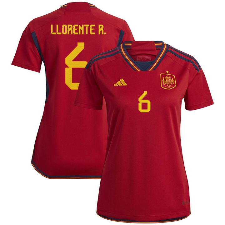 Spain National Team 2022-23 Qatar World Cup Diego Llorente #6 Home Women Jersey - Red