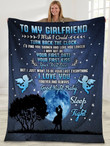 To My Girlfriend I Wish I Could Turn Back The Clock Boyfriend And Girlfriend In The Moonlight Sherpa Blanket