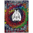 Penguin Tie Dye Mandala Special Gift Fleece Blanket Family Gift Home Decor Bedding Couch Sofa Soft And Comfy Cozy