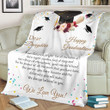 Dear Daughter Your Future Is Bright Class Of 2021 Graduation Blanket Gift For Daughter From Mom And Dad Gift For Happy Graduation