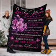 To My Lovely Niece Believe God Send You Into My Life To Give Me Something To Fight Flowers Fleece Blanket