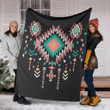 Native American Blanket - Native American Patterns Fleece Blanket