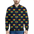 Rainbow Pixel 8-Bit LGBT Pride Heart Men's Bomber Jacket