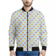 Pink And Yellow Macaron Pattern Print Men's Bomber Jacket