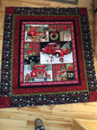 Red Truck Christmas Panel Cla2110386Q Quilt Blanket