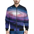 Spiral Milky Way Print Men's Bomber Jacket