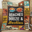 Beach Booze And Besties Quilt Blanket Great Customized Blanket Gifts For Birthday Christmas Thanksgiving