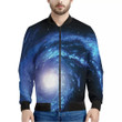 Deep Space Milky Way Print Men's Bomber Jacket